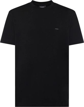 Dsquared2 T-Shirt met Logo - Heren - T-shirts - Zwart - S - Katoen - Tops