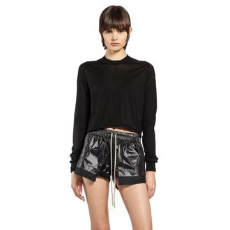 Rick Owens Temple Cropped Level Long Sleeve T-Shirt