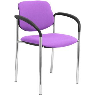 Piqueras y Crespo Silla Fija Styl Bali Lila Chasis Cromo Con Brazos