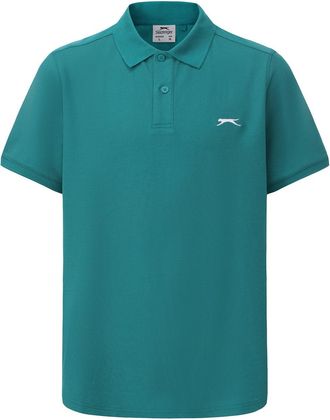 Slazenger Mens Plain Polo Shirt Short Sleeve Lifestyle Teal XL