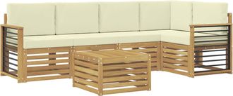 vidaXL Conjunto De Sof&aacute;s De Exterior 6 Uds. Poli&eacute;ster Vidaxl