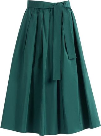 Max Mara Rokken, Dames, Groen, 2Xs, Katoen, Wkdalpaca Midi Rok