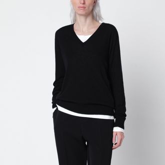 The Row Maglione Phora nero in cashmere