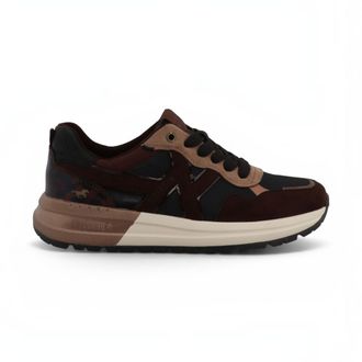 Mustang Jeans Mustang Dames Bruine Nep Leren Sneakers Platform Sneakers - M0702007