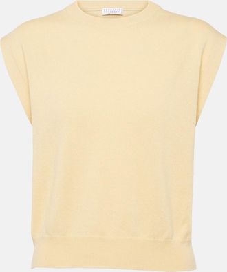 Brunello Cucinelli Ribbed-knit cashmere top