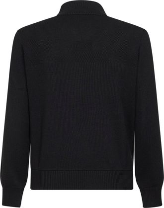 Canada Goose Mens Knit Jacket Hybridge Black Merino Wool Bomber