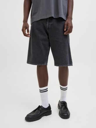 Jack & Jones Bermudas JACK & JONES JJIRON JJORIGINAL SHORTS MF 328 SN, Herren, Gr. XXL, N-Gr, blau (schwarz denim detail:sq 737), Denim/Jeans, Obermaterial: 100% B