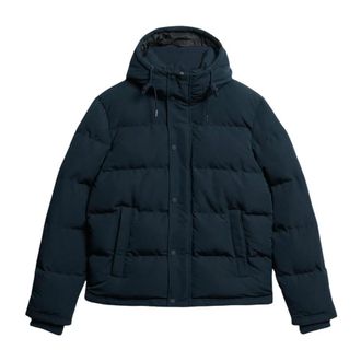 Superdry Outdoor Everest Puffer Jkt - Heren - Jassen - Blauw - Maat: M Zijde
