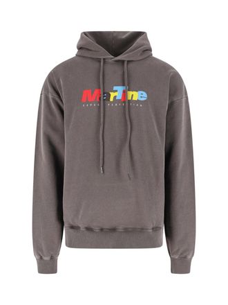 Martine Rose Brown Multicolor Logo Cotton Hoodie