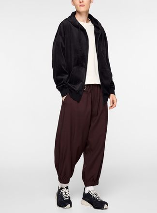 Yohji Yamamoto Mens Elastic ankles burgundy pant Unisex