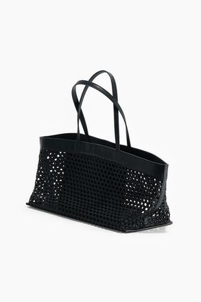 H&M Lattice-weave Shopper in Black at Nordstrom