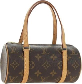Louis Vuitton Pre-owned Vintage Monogram Canvas Hand Bag - Dames - Vintage Handtas - Bruin - ONE Size - Leer - Vintage