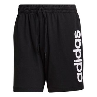 adidas M Lin Sj Sho Logo Printing Sports Breathable Shorts Black GK9604