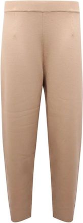 Max Mara Broeken, Dames, Beige, S, Gebreide Studio Broek Dula Model
