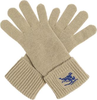 Burberry Equestrian Knight Design handschoenen - Heren - Handschoenen - Groen - S/M - Kasjmier - Accessoires