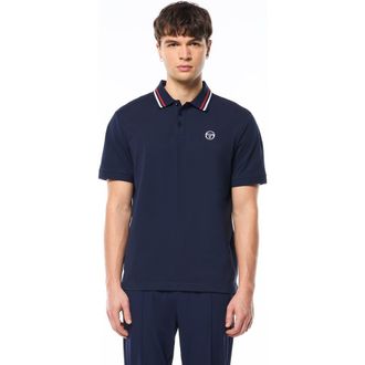 Sergio Tacchini Ciro Pique Polo in Maritime Blue at Nordstrom, Size Xxx-Large