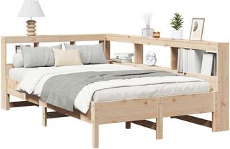vidaXL Cama Con Estanter&iacute;a Sin Colch&oacute;n Madera Maciza De Pino 120x200cm Vidaxl