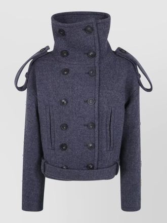 7 For All Mankind virgin wool double-breasted short coat