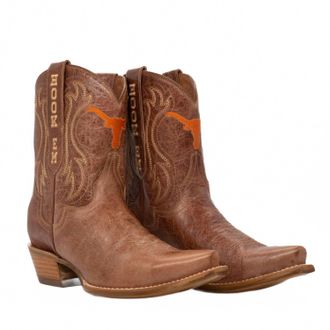 Gameday Boots Womens Shorty Western Texas Longhorns Boots In Brown