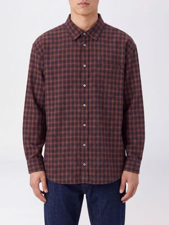 Dunst Camicia relaxed fit in cotone a quadri Vichy con tasca a toppa