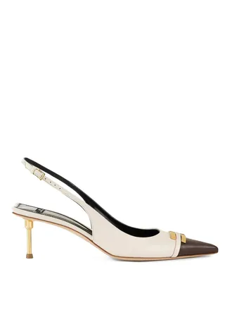 Elisabetta Franchi Two-Tone Leather Slingbacks