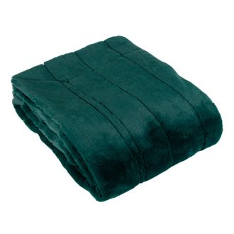 Riva Paoletti Empress Faux Fur Throw - Emerald - One Size