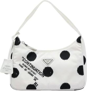 Prada Borsa a spalla Pre-owned in nylon - - Pre-owned - Donna - Bianco - ONE SIZE