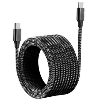 OEM Cable De Carga Usb-c, Transferencia De Potencia De 60 W, Dise&ntilde;o De Nailon Trenzado Duradero, Negro, 8 M-a