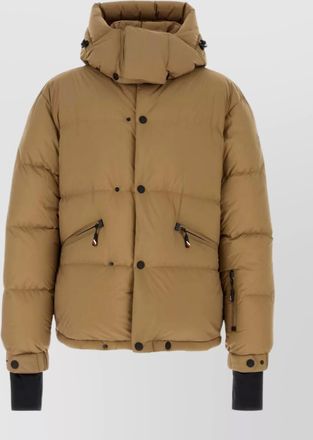 Moncler hooded quilted jacket adjustable features