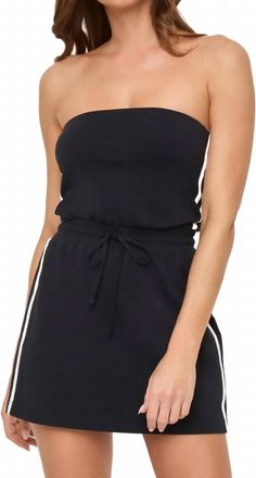 L*Space Decker Dress In Black/cream