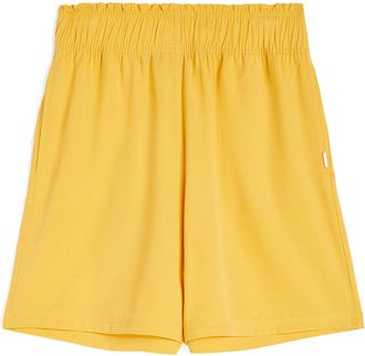 Freddy Pantaloncini da donna in lino viscosa con gamba ampia