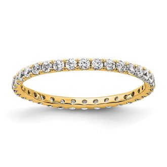 Diamond2Deal 14k Yellow Gold Lab Grown Diamond Eternity Wedding Band Ring 1/2Ct Clarity- VS Color- D-E