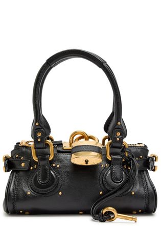 Chlo&eacute; Paddington Padlock Grained Leather Shoulder bag - Black - One Size