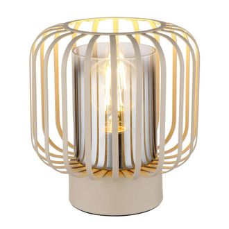 Globo Lighting Globo - L&aacute;mpara De Mesa - Alfred - Beige - Metal - &Oslash; 18cm - E27