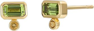 Bony Levy 14K 0.62 Ct. Tw. 2 Citrine And 2 Peridot Stud Earring