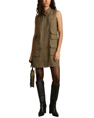 Reiss Essie Utility Linen-Blend Dress