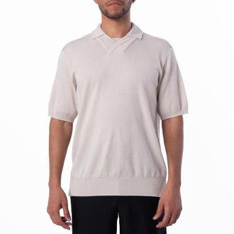 Burberry V-Neck Wool Polo Shirt, Size XX-Large