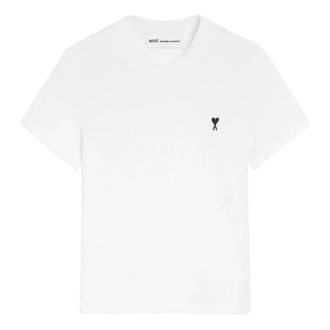 Ami T-Shirts, female, White, Size: XS Cropped Contrasted ADC T Shirt
