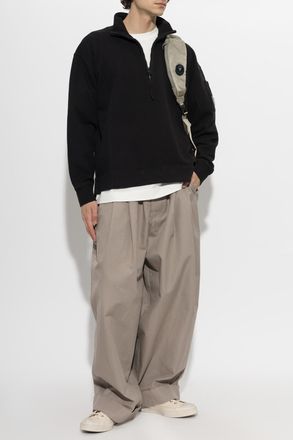 C.P. Company Sweatshirt With A Stand-up Collar, Mens, Black