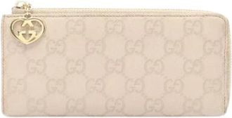 Gucci Pre-owned Guccissima Leather Long Wallet - Dames - Vintage Accessoires - Beige - ONE Size - Leer - Vintage