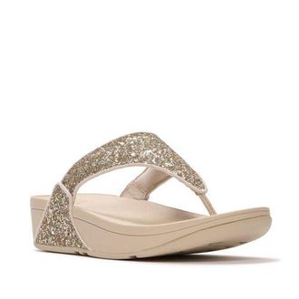FitFlop Lulu Multi Glitter TP Sandal in Platino/silver at Nordstrom, Size 10