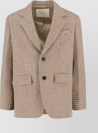 Dunst notched lapel blazer elbow patches