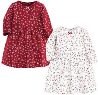 Hudson Baby Twin Pack Long-Sleeve Dress Bundle in Winterland at Nordstrom, Size 12-18M