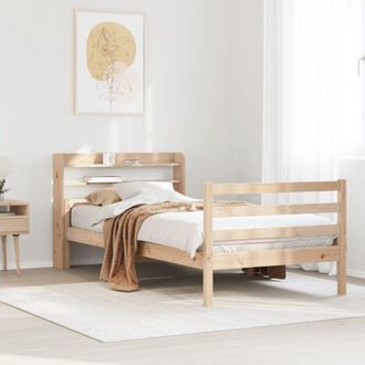 vidaXL Bed Frame with Headboard without Mattress 90x200 cm Vidaxl