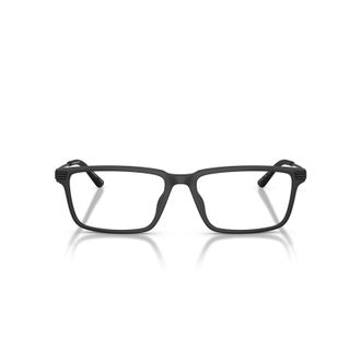 Emporio Armani 0ea3268u Rectangular Matte Black Eyeglasses with Ridged Temples