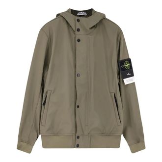 Stone Island Light Jackets, male, Green, Size: 2XL Stone Island Jackets Green