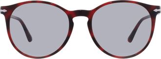 Persol Grey Round Unisex Sunglasses PO3228S 1100R5 53