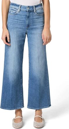 Paige Anessa High Waist Wide Leg Jeans In Vino Vibes