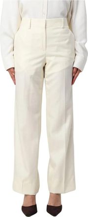 Brioni Broeken, Dames, Wit, S, Straight Leg Broeken