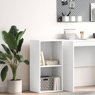 vidaXL Estanter&iacute;a 2 Niveles Madera Contrachapada Blanco 40x30x76,5 Cm Vidaxl